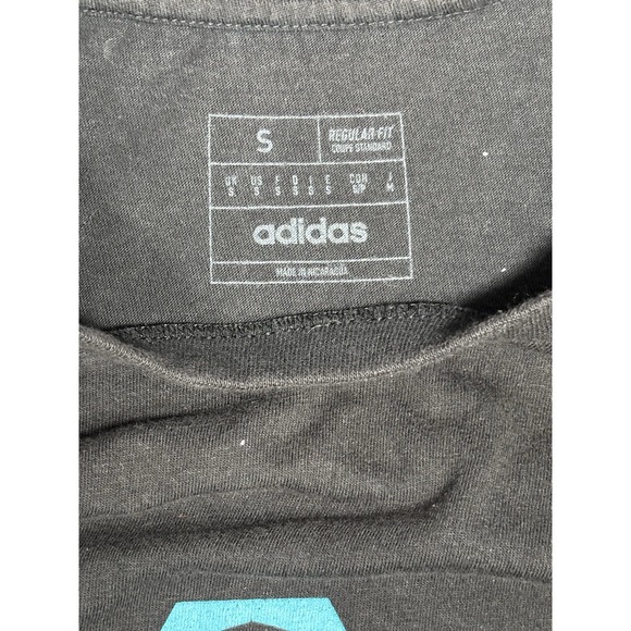 Adidas Anthony Edwards AE 1 Basketball T-Shirt Men's Small Black Blue Graphic - Picture 8 of 16